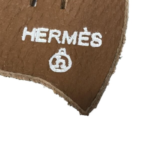 Auth HERMES - Brown Orange Red Leather Silk None Bag Charm - Picture 4 of 4